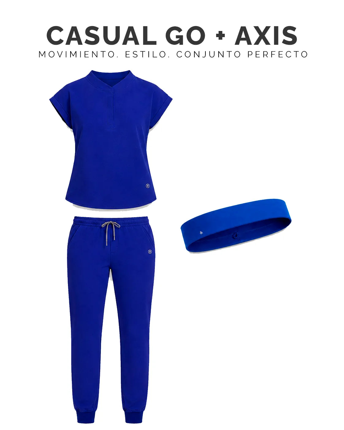 Kanaus® Conjunto Scrub Casual Go + Axis Headband | Dama