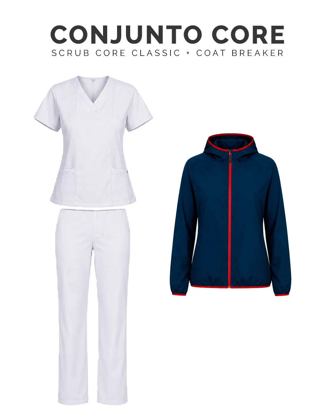 Kanaus® Conjunto Core Classic + Coat Breaker | Dama