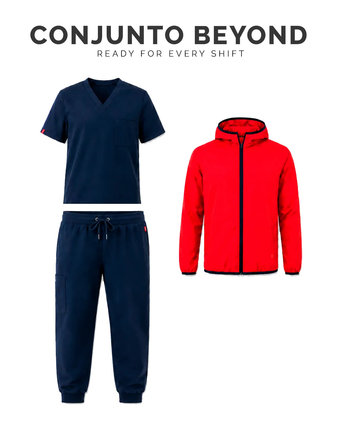 Kanaus® Conjunto Scrub Beyond + Coat Breaker | Caballero