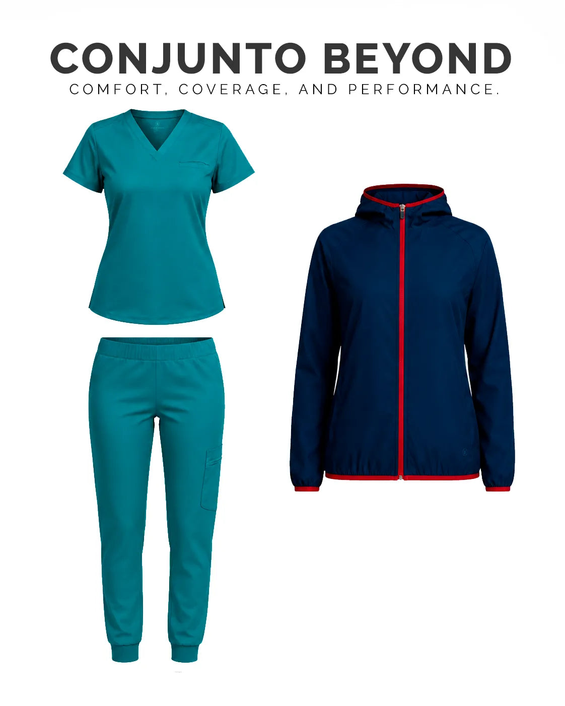 Kanaus® Conjunto Scrub Beyond + Coat Breaker | Dama