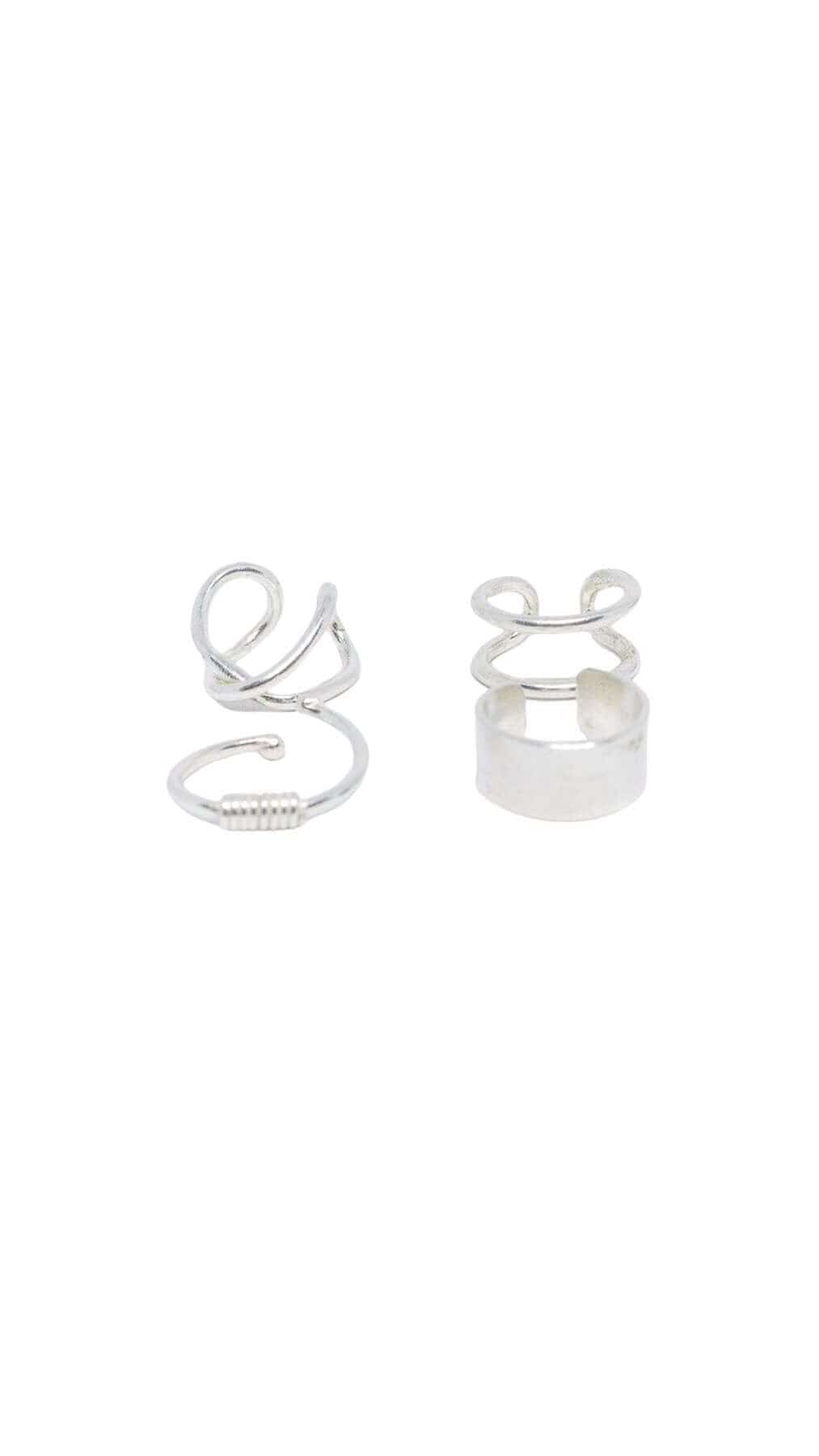 Kanaus Jewelry® Set: Aretes Clipper Silver - Kanaus