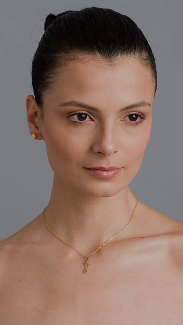 Kanous Jewelry® Set: necklace/said Brush and Scissors & Aretes Golden Square