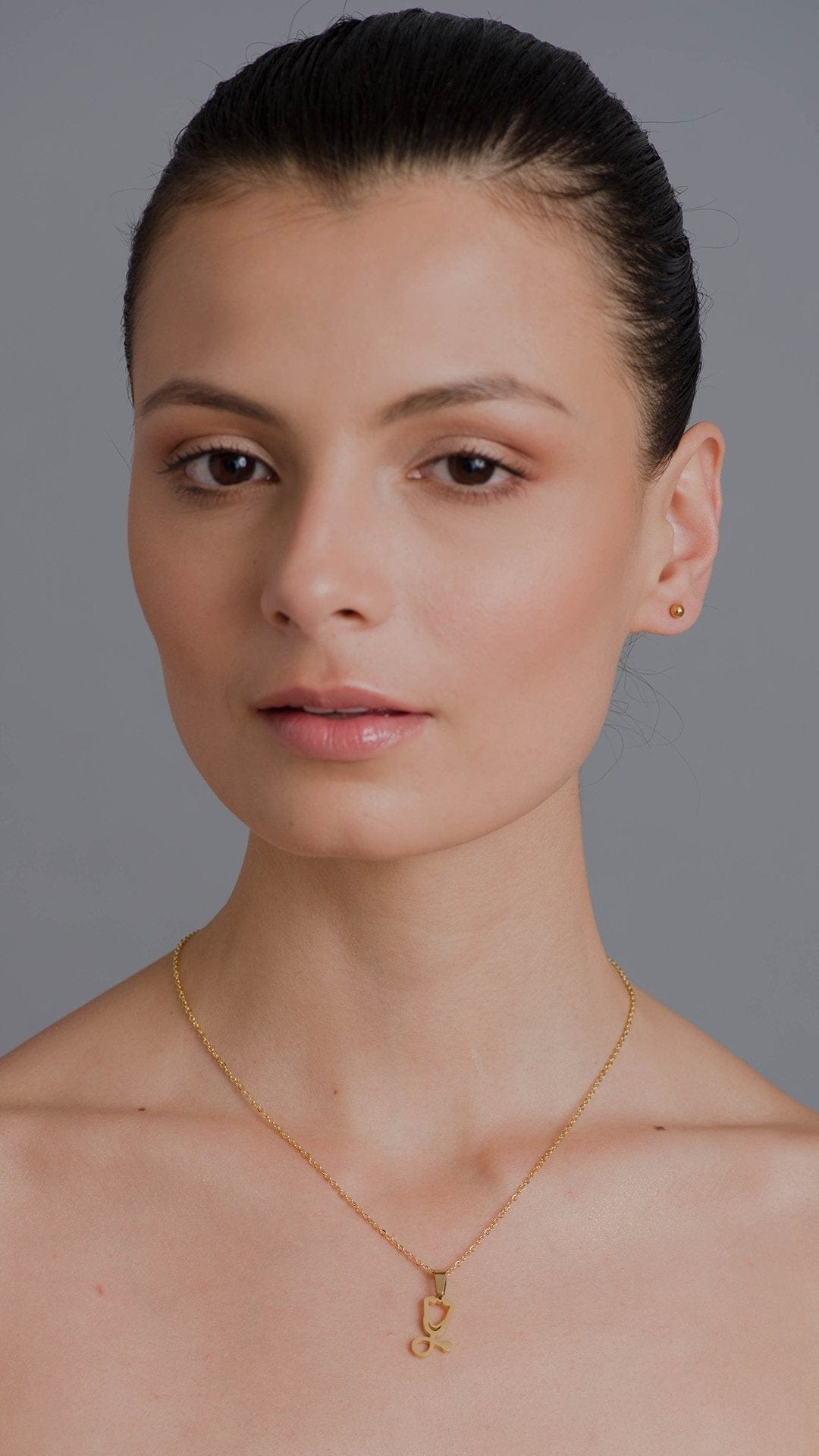 Kanaus Jewelry® SET: Collar/Dije Gold Stethoscope & Aretes Round Golden - kanaus