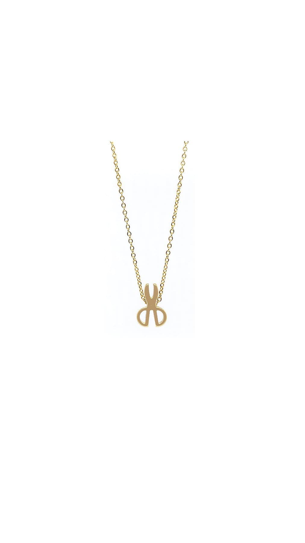 Kanaus Jewelry® SET: Collar/Dije Golden Scissors & Aretes Golden Triangle - Kanaus