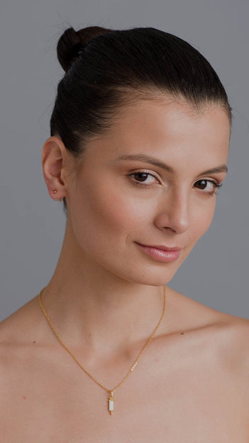 Kanaus Jewelry® SET: Collar/Dije Golden Syringe & Aretes Round Small Gold - kanaus
