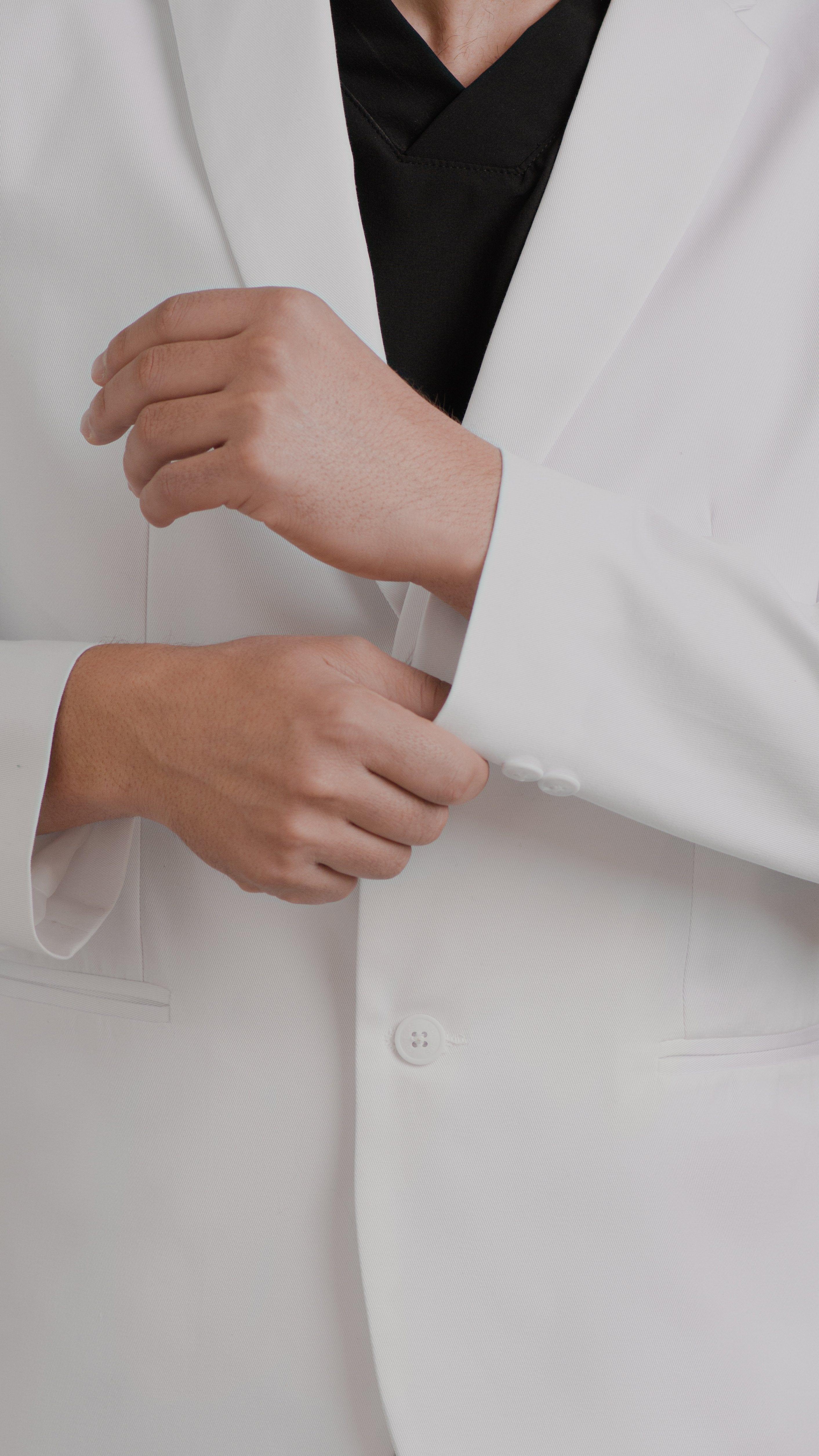 Kanaus® Lab Coat Elegance White | Caballero - Kanaus