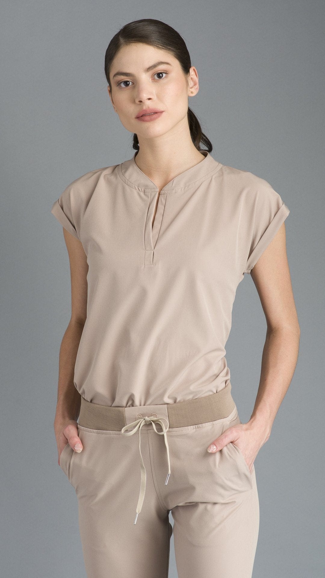Kanaus® Top Casual Almond Beige | Dama (6602037887034)