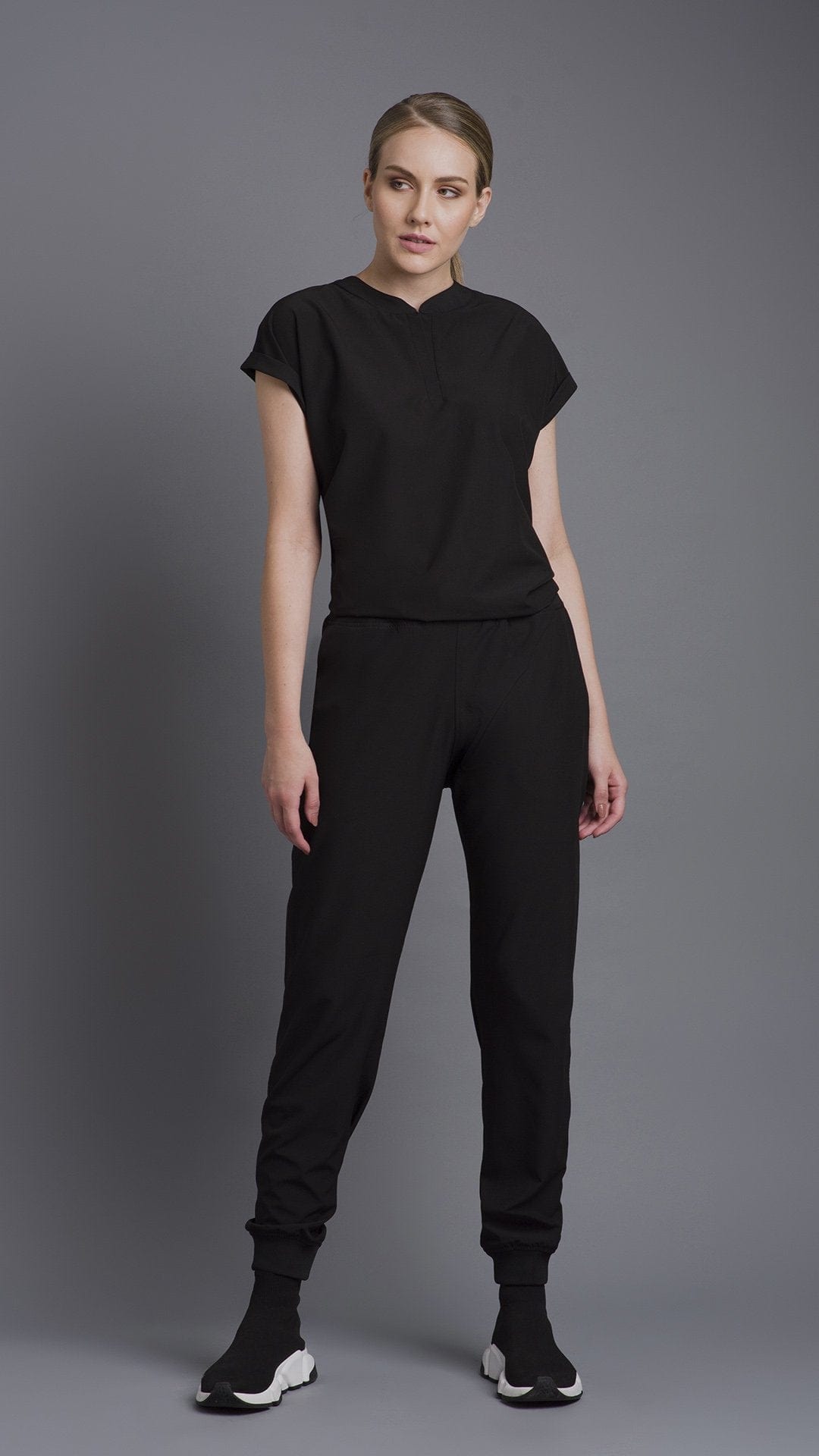 Kanaus® Top Casual Total Black | Dama (4594328862778)